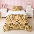 thumbnail image 1 of Erosebridal Elegant Satin Bow Ribbon Twin Comforter Sets for Girls, Romantic Floral Print Bedding Set, Reversible 2pcs 1 Comforter and 1 Pillowcase, 1 of 6