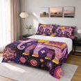 thumbnail image 1 of Erosebridal Elephant Bed Sheets, Purple Mandala Full Size Sheets, 4pcs 1 Flat Sheet 1 Fitted Sheet and 2 Pillowcases, 1 of 6