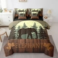 thumbnail image 1 of Erosebridal Elephant Print Bedding Sets Queen Size, Woodland Wildlife Comforter Sets with Sheets, Rustic Farmhouse Reversible Bed Set, Lightweight Room Decor, 7pcs, 1 of 4