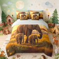 thumbnail image 1 of Erosebridal Elephant Twin Bedding for Boys Girls, Baby Elephants Bedding Comforter Set, Gray Reversible 7pcs, 1 of 6