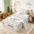 thumbnail image 1 of Erosebridal Elephant Twin Sheets for Boys Girls, Boho Stripes Bedding, 3-Piece 1 Flat Sheet 1 Fitted Sheet and 1 Pillowcase, 1 of 6