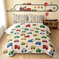 thumbnail image 1 of Erosebridal Emergency Vehicle Quilt Full, Construction Full Bedspread Sets, Emergency Vehicles 3-Piece 1 Coverlet and 2 Pillowcases, 1 of 7