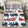 thumbnail image 1 of Erosebridal Engine Train Fitted Sheet Set Twin, Cartoon Truck Bedding Twin Size, Railway Decor 2pcs, 1 of 6