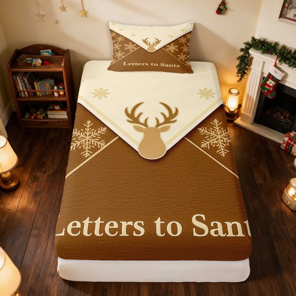 Manfei Envelope Twin Fitted Sheet Mail Bedding 2 Pieces 1 Fitted Sheet and 1 Pillowcase