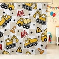 thumbnail image 1 of Erosebridal Excavator Shower Curtain 72Wx84L, Checkered Bathroom Shower Curtain, Checkered Excavator, 1 of 5