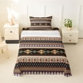 thumbnail image 1 of Erosebridal Exotic Style Aztec Twin Sheet Sets, Oriental Geometric Art Bedding, 1 Flat Sheet, 1 Fitted Sheet and 1 Pillowcase, 1 of 5