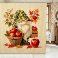 thumbnail image 1 of Erosebridal Fall Gnome Shower Curtain 72Wx84L,Apple Harvest Bathroom Shower Curtain,Cream, 1 of 6