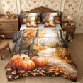 thumbnail image 1 of Erosebridal Fall Pumpkin 7-Piece Twin Bedding,Thanksgiving Day Bedding Comforter Set,Beige,Reversible, 1 of 6