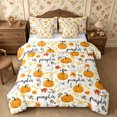thumbnail image 1 of Erosebridal Fall Pumpkin Queen Bedding 7pcs,Thanksgiving Day Bedding Comforter Set Queen,Orange White,Reversible, 1 of 6