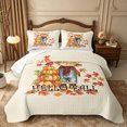 thumbnail image 1 of Erosebridal Fall Scarecrow Pumpkin Quilt Full 3-Piece,Happy Harvest Full Bedspread Sets,Cream,1 Coverlet and 2 Pillowcases, 1 of 7