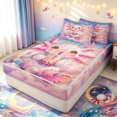 thumbnail image 1 of Erosebridal Fantasy Boba Axolotl Zipper Twin Comforter Sets with Fitted Sheet and 2 Pillowcases for Girls, Pink Dreamy Galaxy Cloud Zipper Bedding Set, Stars Reversible, 4 Pieces, 1 of 7