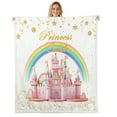 thumbnail image 1 of Erosebridal Fantasy Princess Throw Blanket for Couch, Magical Castle Plush Blanket, Rainbow Decor, 40x50, 1 of 6
