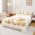 thumbnail image 1 of Erosebridal Farm Animal Rabbit Queen Sheet Sets,Rustic Flowers Kawaii Chicken Bed Set For Easter Theme Lover 4 Pieces, 1 of 6