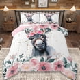thumbnail image 1 of Erosebridal Farm Animals Donkey Full Size Comforter Sets,Rustic Flowers Bedding Sets For Men Women, Reversible 3-Piece, 1 of 7