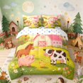 thumbnail image 1 of Erosebridal Farm Animals Twin Bedding for Boys Girls, Pink Barn Bedding Comforter Set, Polka Dots Reversible 7 Pieces, 1 of 6