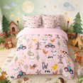 thumbnail image 1 of Erosebridal Farm Animals Twin Bedding for Girls, Tractor Bedding Comforter Set, Pink Reversible 7-Piece, 1 of 6