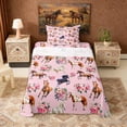 thumbnail image 1 of Erosebridal Farm Horse Twin Sheet Sets, Pink Floral Flower Bedding, 3pcs (1 Flat Sheet, 1 Fitted Sheet and 1 Pillowcase), 1 of 6