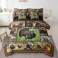 thumbnail image 1 of Erosebridal Farmhouse Animal Bedding Full Size, Wildlife Pheasant Bedding Sets Full Size, Rustic Patchwork Reversible Bed Set, Breathable Room Decorative, 7pcs, 1 of 6