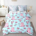 thumbnail image 1 of Erosebridal Farmhouse Cowgirl Boots Bedding Sets Queen Size,Chic Botanical Flower Cactus Comforter Sets with Sheets,Pink Blue Bed in a Bag Queen Size,Ultra Soft Bedroom Decorative Reversible,7-Piece, 1 of 6