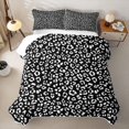 thumbnail image 1 of Erosebridal Fashion Cheetah Print Twin Quilt Set, Boys Girls Women Twin Coverlet Set, Black White, 2pcs, 1 of 7