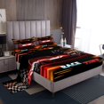 thumbnail image 1 of Erosebridal Fast Car Bed Sheets King,Orange Red Bedding King Size,Car Theme Sheet Set King,Microfiber Geometric Room Decorative,4 Pieces, 1 of 7