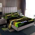 thumbnail image 1 of Erosebridal Fast Car Sheet Set Twin,Yellow Green Bedding Sets Twin Size,Car Theme Twin Sheet Sets,Microfiber Geometric Room Decorative,3pcs, 1 of 7