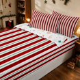 thumbnail image 1 of Manfei Festive Zipper Full Size Comforter Sets with Fitted Sheet and 2 Pillowcases Christmas Zipper Bedding Set, Pink Red, Xmas Reversible, 1 of 7