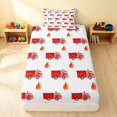 thumbnail image 1 of Erosebridal Fire Truck Twin Fitted Sheet, Firefighter Bedding 2pcs 1 Fitted Sheet and 1 Pillowcase, 1 of 6