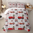 thumbnail image 1 of Erosebridal Firefighter Print Twin Quilt Set,Fireman Truck Twin Coverlet Set For Boys,2 Pieces, 1 of 7