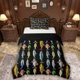 thumbnail image 1 of Erosebridal Fishing Fish Twin Bedding, Farmhouse Rustic Duvet Cover Set, Black Reversible, 1 Duvet Cover and 1 Pillowcase (No Comforter), 1 of 5