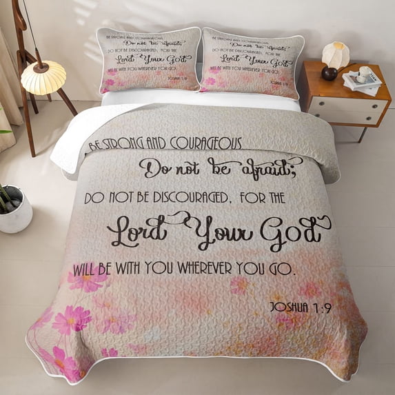 Erosebridal Floral Blossom Quilt Full,Wildflower Verse Full Bedspread Sets For Girls,3pcs
