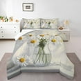 thumbnail image 1 of Erosebridal Floral Flower Comforter Sets,White Daisy Comforters & Duvets,Botanical Room Decorative,Reversible,Breathable,2pcs, 1 of 8