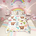 thumbnail image 1 of Erosebridal Floral Highland Cow Comforter Set With Sheets Twin 7 Piece Cute Highland Cattle Cowboy Bed In A Bag Cartoon Western Farm Animal Bedding Kawaii Leaf Bed Set, 1 of 5