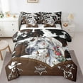 thumbnail image 1 of Erosebridal Floral Horse Bedding Queen Size,Cow Print Bedding Sets Queen Size,Butterfly Flower Comforter Sets with Sheets,Super Cozy Western Room Decorative,Reversible,7 Pieces, 1 of 6