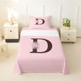 thumbnail image 1 of Erosebridal Floral Letter Monogrammed D Twin Sheet Sets 3pcs For Teens Girls,Romantic Flowers Roses Bedding, 1 of 5