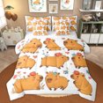 thumbnail image 1 of Erosebridal Flower Capybara Bedding Comforter Set for Kid, Cute Animal Queen Bedding Sets, 7pcs, 1 of 7