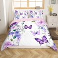 thumbnail image 1 of Erosebridal Flying Butterfly Duvet Cover Full,Spring Garden Comforter Cover Full,Flower Room Decor,Reversible,Super Cozy,3pcs(No Comforter), 1 of 6