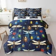 thumbnail image 1 of Erosebridal Flying Insects Bedding Full Size, Retro Dragonfly Bed in a Bag Full size, Rustic Boho Decor, 7pcs, 1 of 5