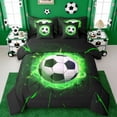thumbnail image 1 of Erosebridal Football 7 Pieces Bedding Comforter Set For Soccer Gamer,Ball Sport Games Kids Full Bedding Set For Boys,Reversible Black, 1 of 7