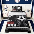 thumbnail image 1 of Erosebridal Football Ball Games Twin Sheet Sets,Soccer Sport Themed Bedding For Kids Boys 3-Piece, 1 of 6