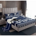 thumbnail image 1 of Erosebridal Football Bed Sheets Set Twin Size Youth Adults,American Football Sheet Set,Sports Themed Sheets,Football Lover Flat Fitted Sheet with 1 Pillowcase Deep Pockets(Dallas), 1 of 5