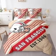 thumbnail image 1 of Erosebridal Football Bedding Sets Twin Size,Ball Game Comforter Sets with Sheets,Sport Decor (San Frangcisco),Reversible,Breathable,7-Piece, 1 of 5