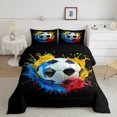 thumbnail image 1 of Erosebridal Football Bedding Sets with Comforter s, Ball Sports Duvet Insert, Soccer Game Room Decor, Reversible, 1 of 7