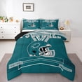 thumbnail image 1 of Erosebridal Football Comforter Set Full,Rugby Bedding Set for Football Fan,Football City Down Comforter,Sports Reversible Bed Set with 2 Pillowcases Warm(Philadelphia), 1 of 7