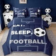 thumbnail image 1 of Erosebridal Football Court Pattern 7 Pieces Bedding Comforter Set,Ball Sport Games Full Bedding Set For Soccer Lovers,Reversible Navy, 1 of 7
