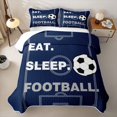 thumbnail image 1 of Erosebridal Football Court Pattern Twin Quilt Set,Ball Sport Games Twin Coverlet Set For Soccer Lovers,2 Pieces, 1 of 7