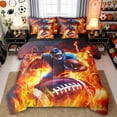 thumbnail image 1 of Erosebridal Football Gamer Twin Bedding Sets 7-Piece for Kids Boys,Teens Sport Theme Flame Bedding Comforter Set,Black Reversible,Ultra Soft Home Decor, 1 of 6