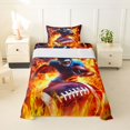 thumbnail image 1 of Erosebridal Football Gamer Twin Sheet Sets 3pcs for Kids Boys,Teens Sport Theme Flame Bedding,Ultra Soft Home Decor, 1 of 5
