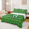 thumbnail image 1 of Erosebridal Football Goal Bed Sheets,Soccer Court Print King Sheets For Kids Boys 4 Pieces, 1 of 6