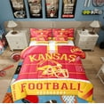 thumbnail image 1 of Erosebridal Football Helmet Print Bedding Sets Twin Size, Sports Theme Bed Sheets Set , Kansas, Orange Red, Ultra Soft 7 Pieces, 1 of 5